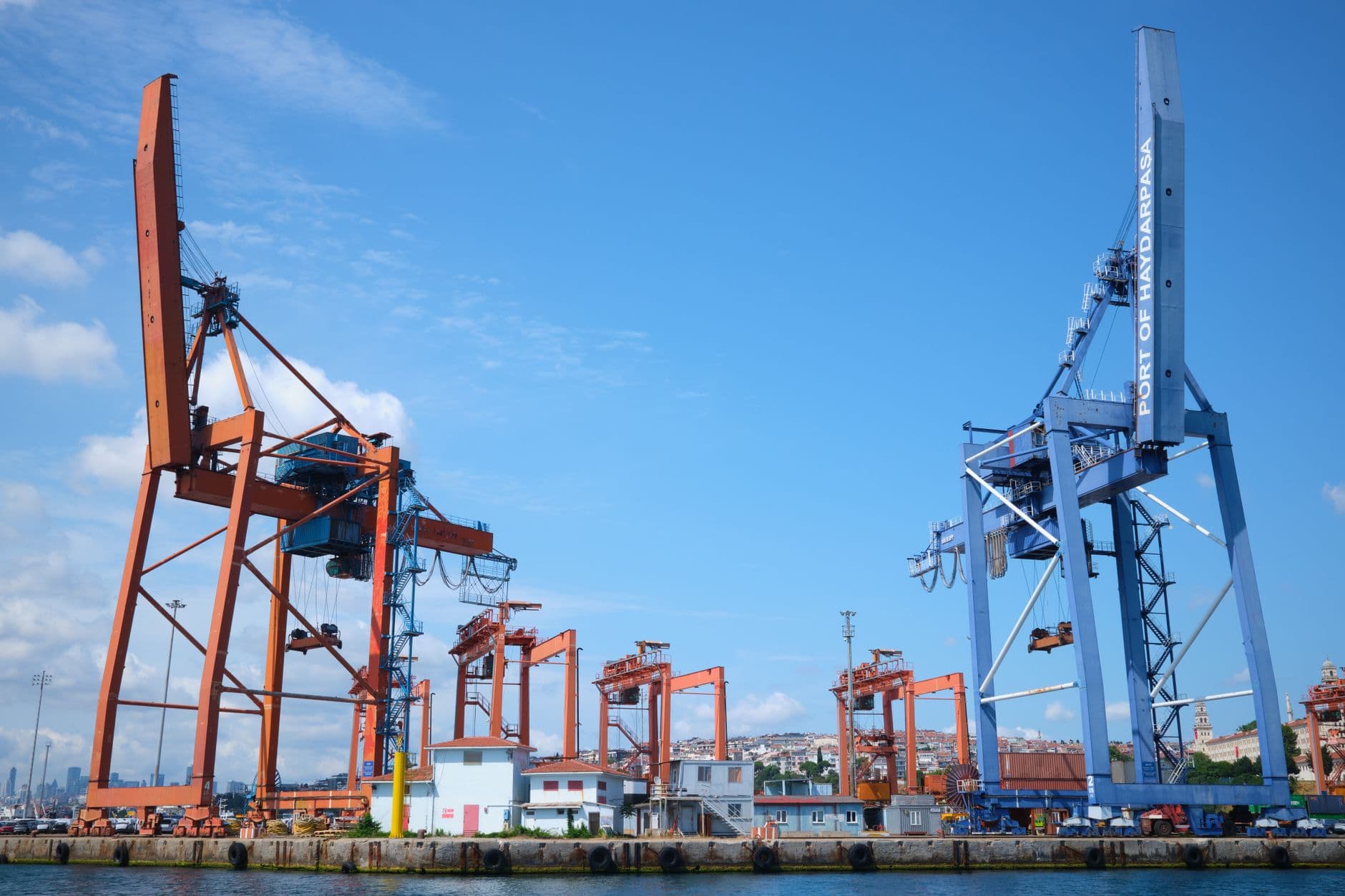 Container terminal at work